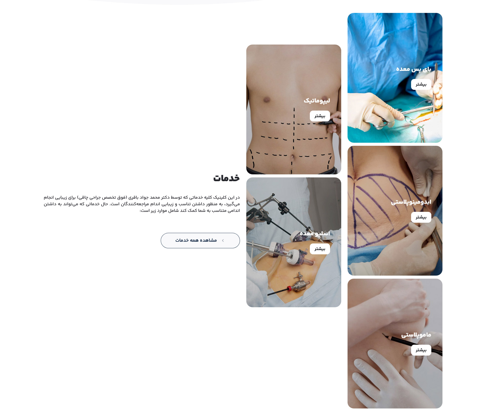 طراحی سایت کلینیک چاقی و زیبایی دکتر محمد جواد باقری